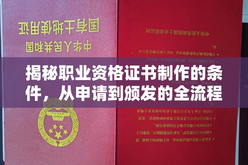 香格里拉揭秘职业资格证书制作的条件，从申请到颁发的全流程解析